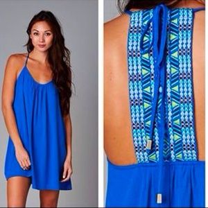 Love Stitch - Embroidered T-Back Mini Dress - GREY